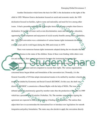 Emerging global governance