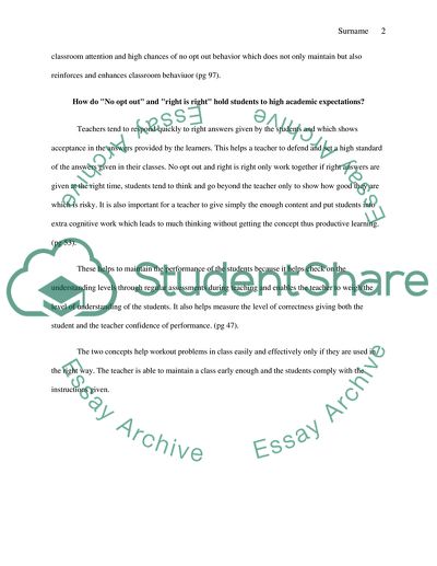 How No Opt Out Maintains High Behavioral Expectations