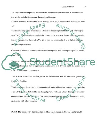 The Behavioral Model of Teaching