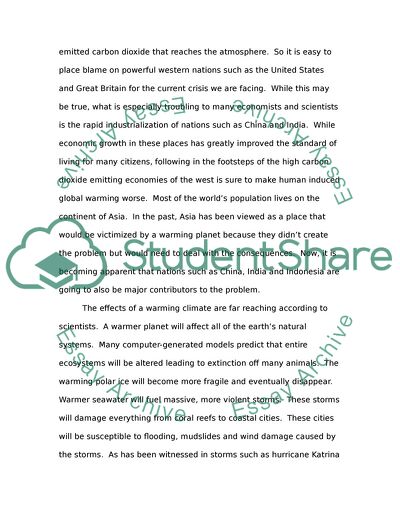 The Problem of Global Climate Change