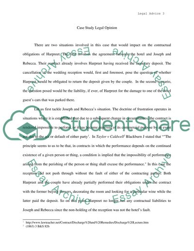 Legal advice ( case study)