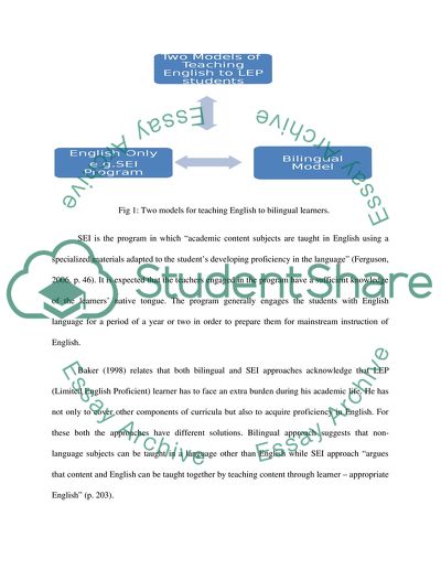 Effect of Structured English Immersion Program on Reading Comprehension