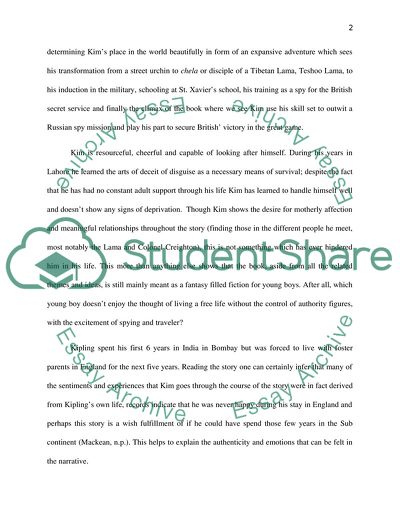 Rudyard Kiplings finest pieces of adventure fiction in the Kim