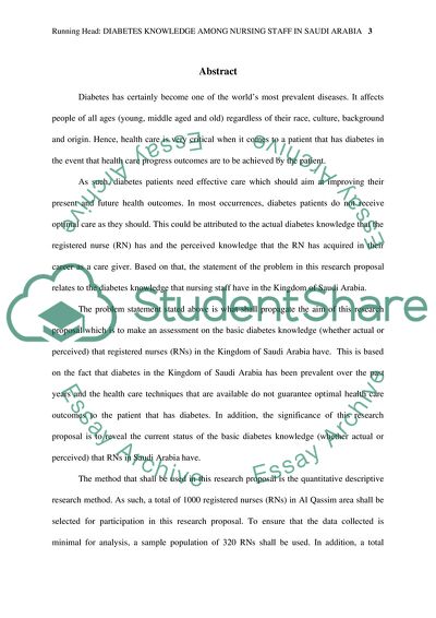 Diabetes Knowledge Assessment among Nursing Staff in Saudi Arabia