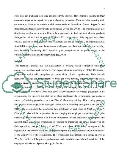 Sustainability Issues and Engagement Techniques of M&S