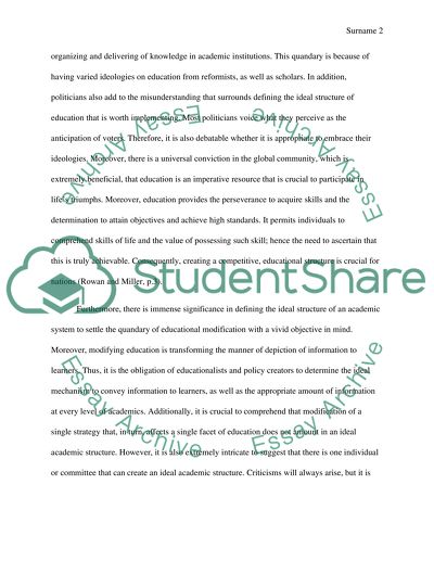 American Educational Restructuring