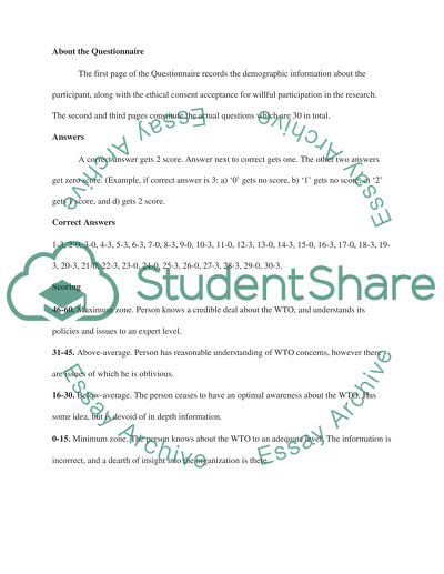 Questionaire design