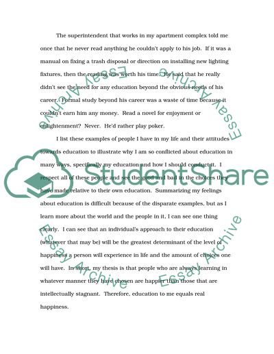 What an Education Means to Me