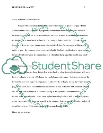 Personal Finance Concepts