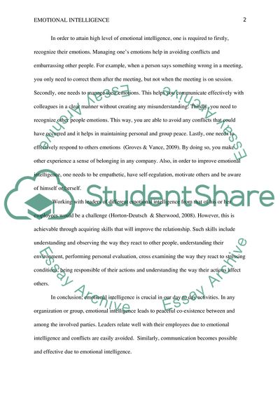 Emotional intelligece