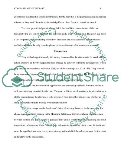 Comparing and contrasting