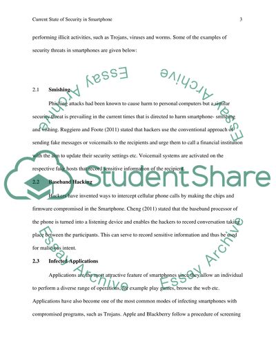 The current State of Security in Smartphone