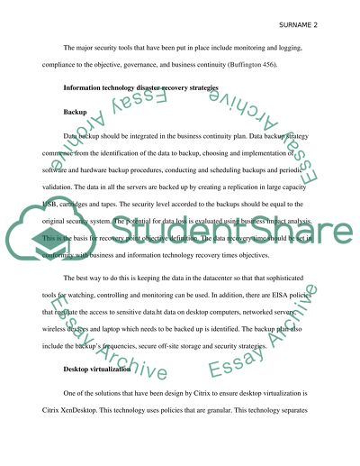 The Security of an Organizations Information System