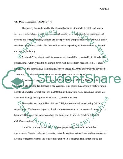 Programs for Solving Poverty in America