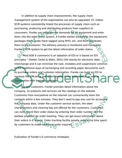 E-Commerce Adding Value to the Organization