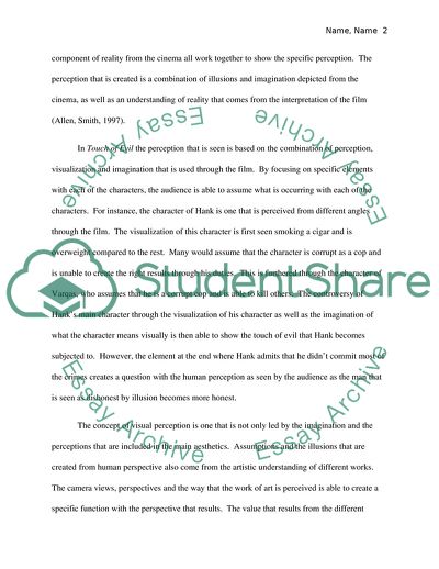 Cinema Techniques and Perception