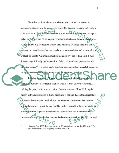 Love and Justice by Paul Ricoeur