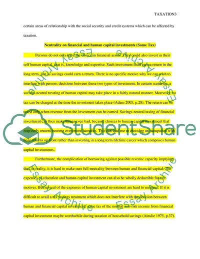 Current Changes in Taxation System