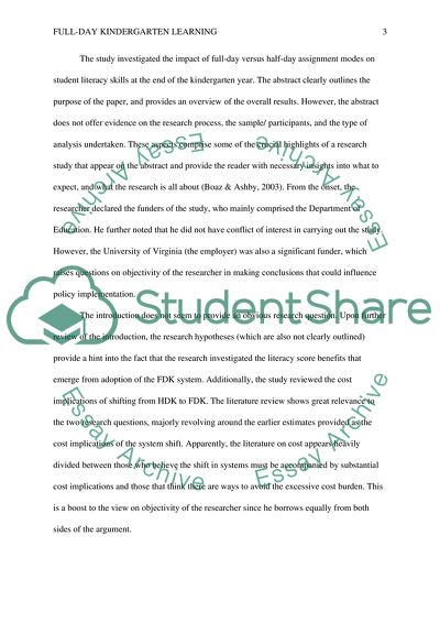 Do Children in Full-day Kindergartens Learn More than Half-day Kindergartens