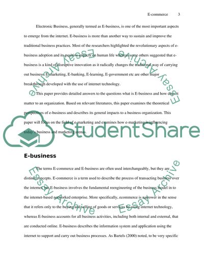 E-Business. Classification, Development And Implications Of E-Business On Modern Organizations