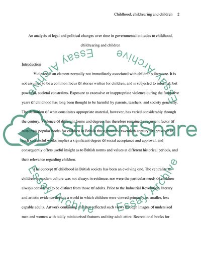 Childhood, Childrearing and Children