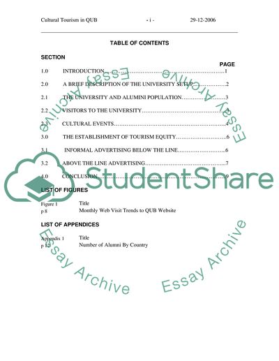 Cultural Tourism in QUB