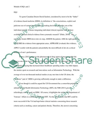 Evidenced Based Medicine and the EMR