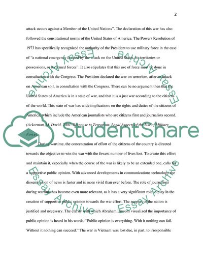 The Duty of Journalists to their Country