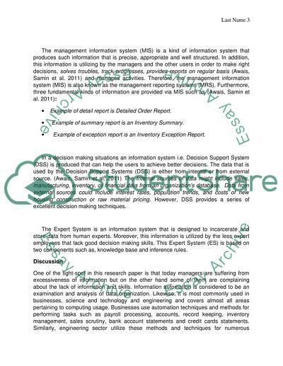 Types of Information Systems