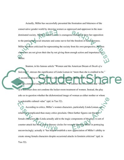 Importance of Gender in Millers Death of a Salesman