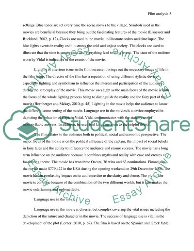 The Movie Pans Labyrinth by Guillermo Del Toro