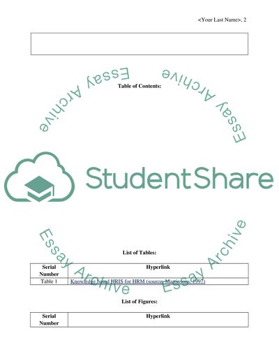 Strategies in Successful Implementation of an HRIS Project