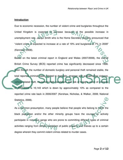 The Number of Violent Crime and Burglaries in the UK