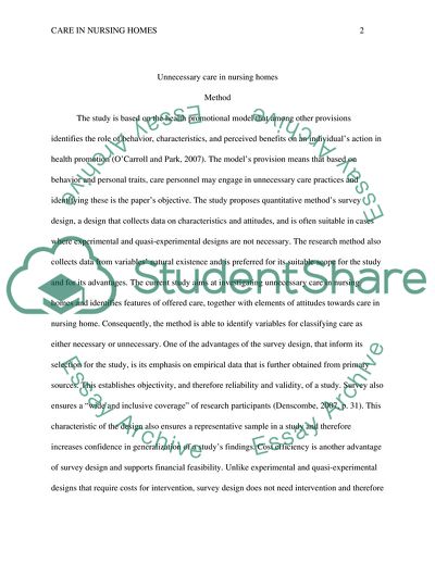 Unnecessary Care in Nursing Homes