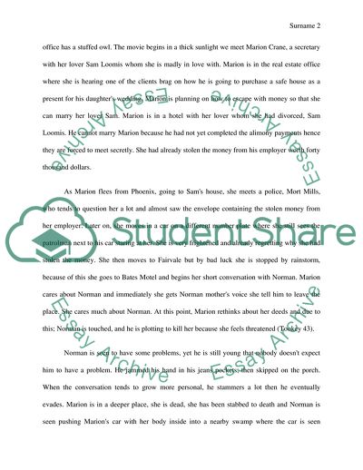 Cinema and Sound: Psycho Movie