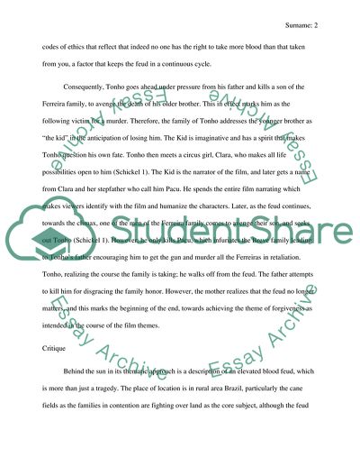 The Brazilian Film behind the Sun