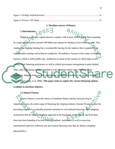 Maritime Sources of Finance