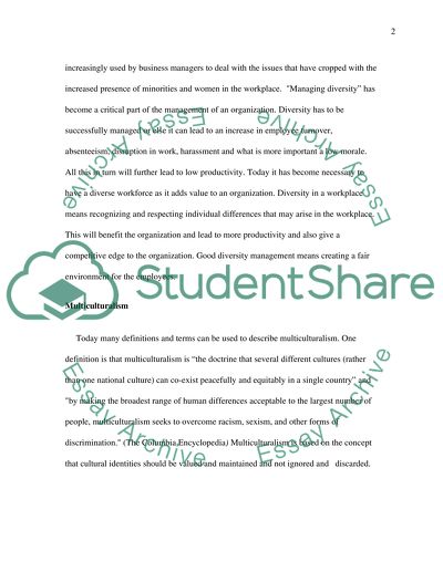 Diversity and Multiculturalism Meaning