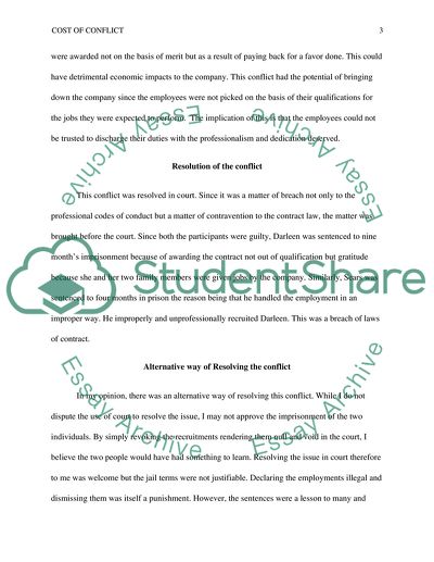 The Cost of Conflict