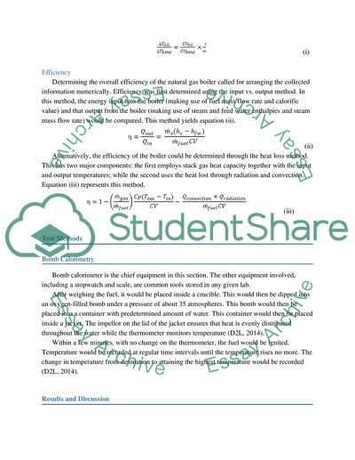 Natural Gas Boiler Plant