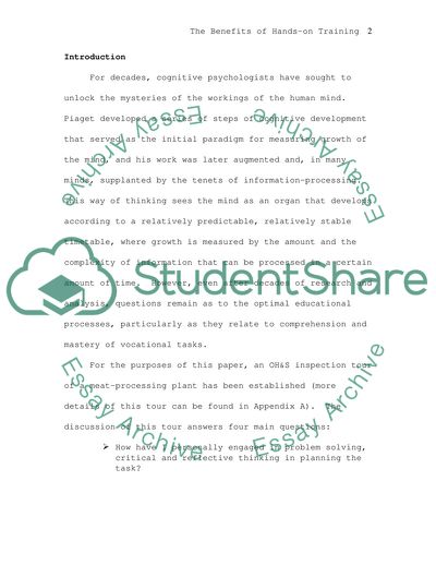 Instructional Design of Task Using Cognitive Information Processing Techniques