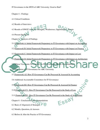 IT Governance in the School of Professional and Continuing Education Of ABC University
