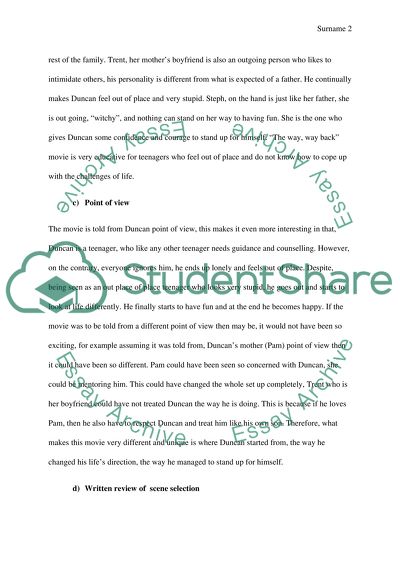 Movie review on the way way back