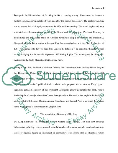 Analysis of Pillar of Fire Book by Taylor Branch