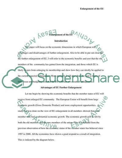Advantages of EU Further Enlargement