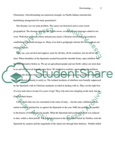 Envisioning America and What Caused the Pueblo Revolt