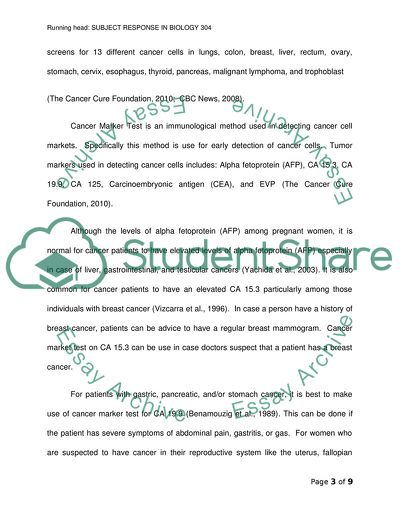 Subject Response in Biology