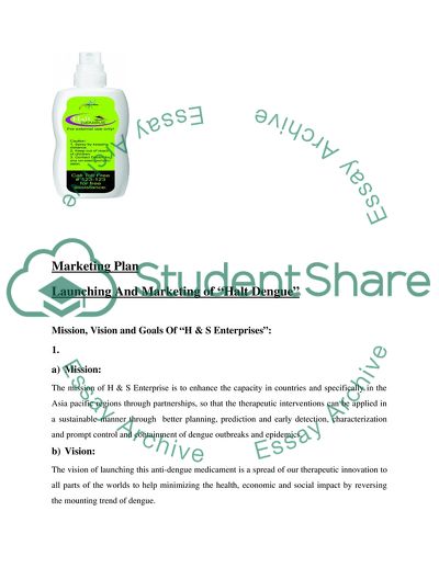 Marketing of Halt Dengue Product