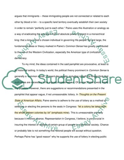 Thomas Paine: Common Sense