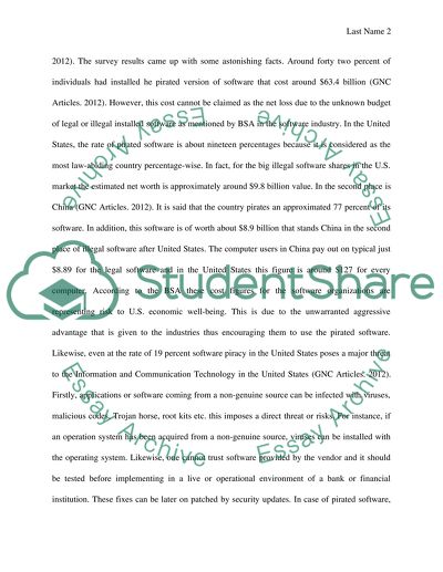 Illegal Software Use